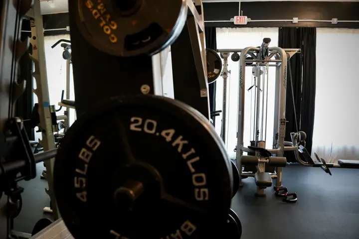 Free weights and cable machines in the Cincinnati gym