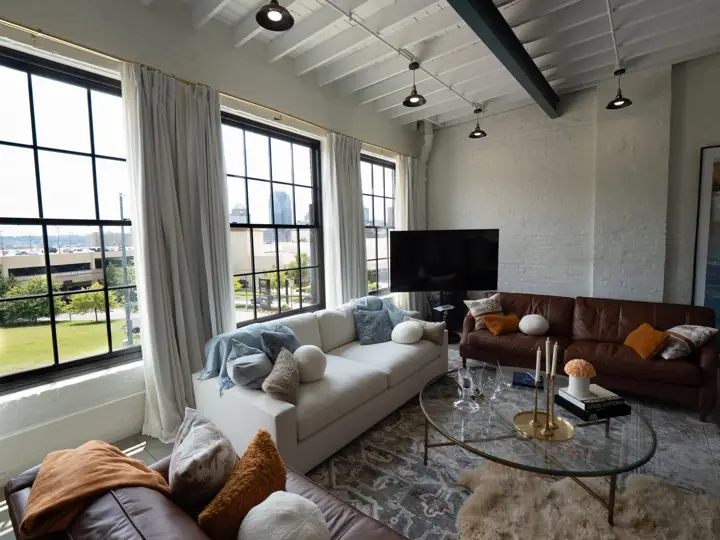 Sofas by the windows