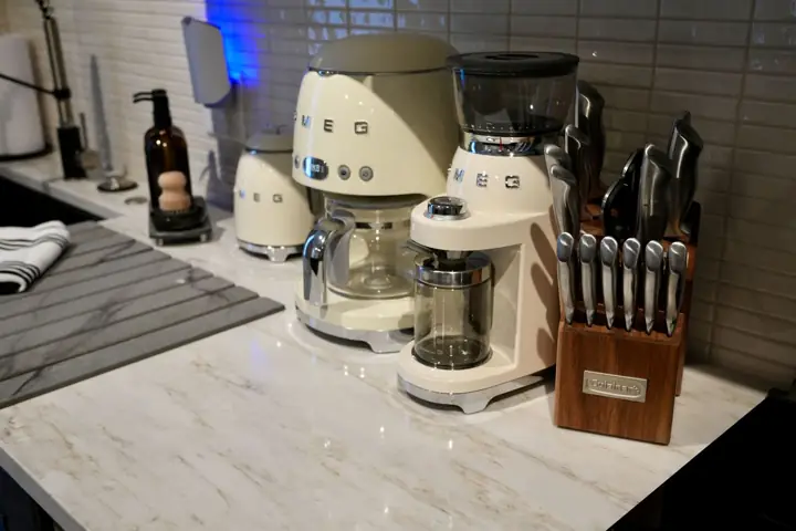 Espresso machine and coffee setup